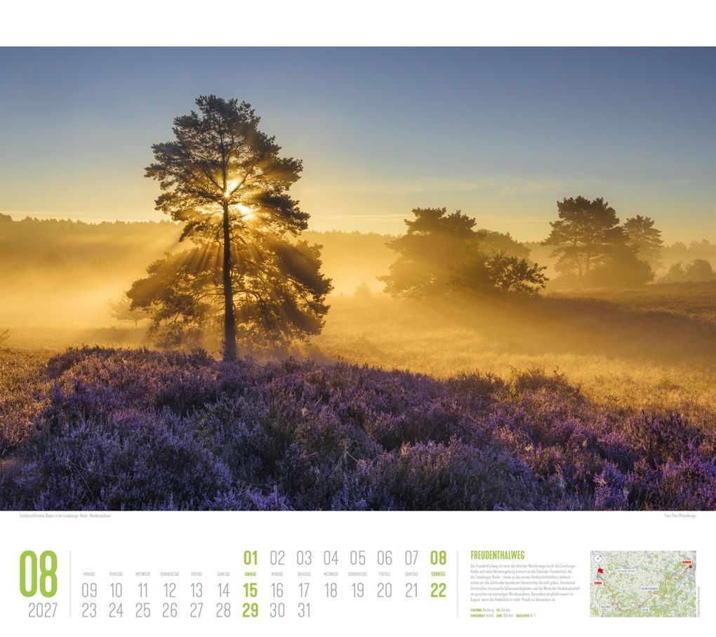 Weitere Ansicht: Deutschland Wanderland Kalender 2027 | Die schönsten Wanderwege | Ackermann Kunstverlag GmbH