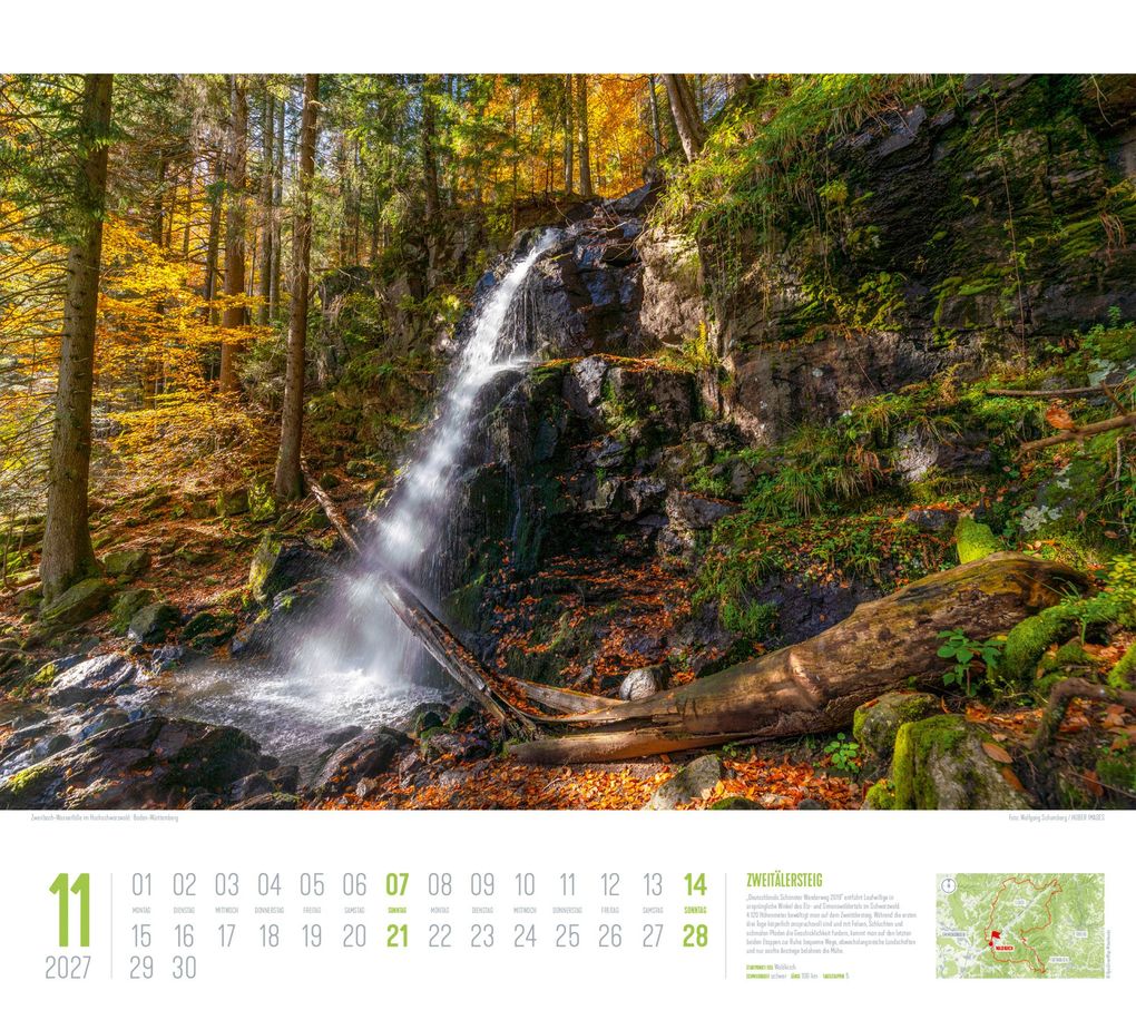 Weitere Ansicht: Deutschland Wanderland Kalender 2027 | Die schönsten Wanderwege | Ackermann Kunstverlag GmbH