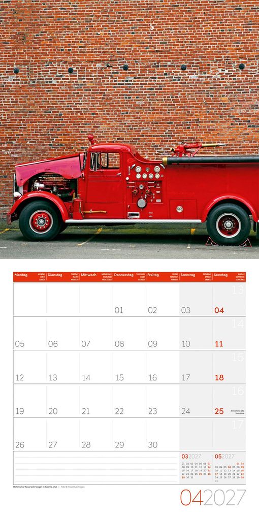 Weitere Ansicht: Feuerwehr Kalender 2027 - 30x30 - Art12 | Ackermann Kunstverlag GmbH
