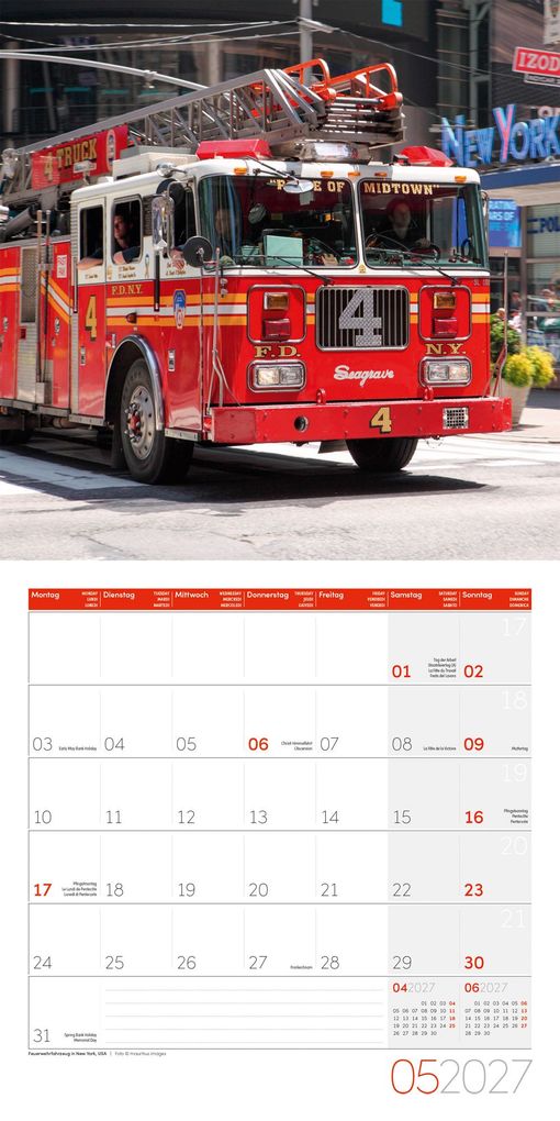 Weitere Ansicht: Feuerwehr Kalender 2027 - 30x30 - Art12 | Ackermann Kunstverlag GmbH