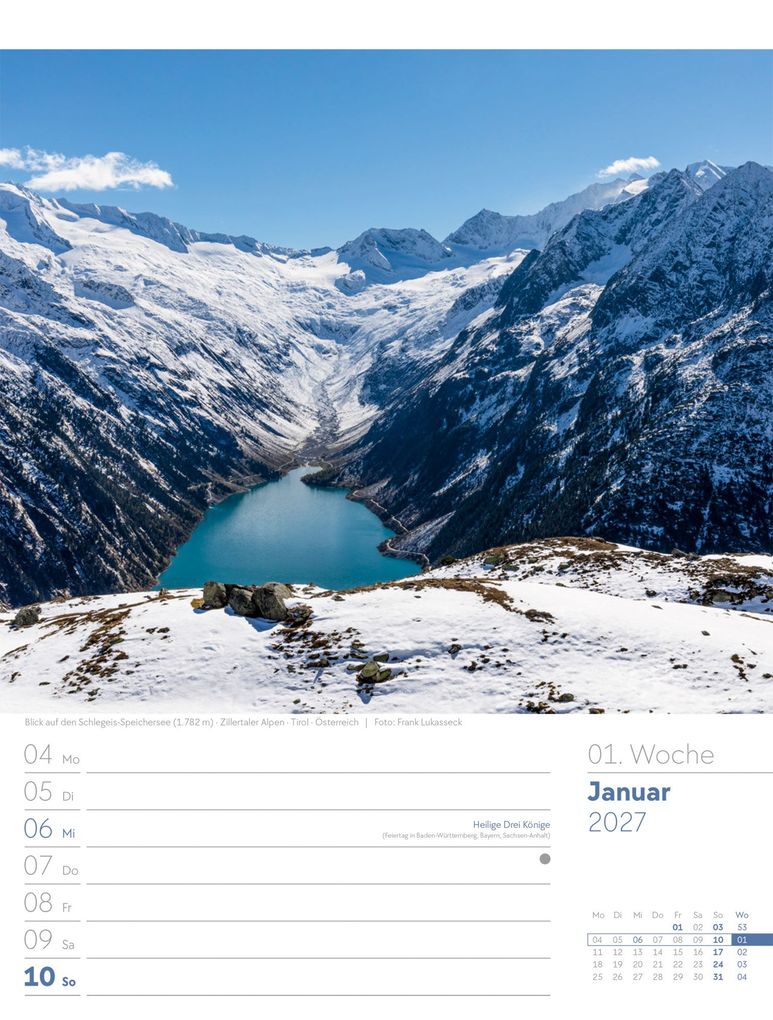 Weitere Ansicht: Faszination Alpenwelt Wochenplaner Kalender 2027 | Ackermann Kunstverlag GmbH