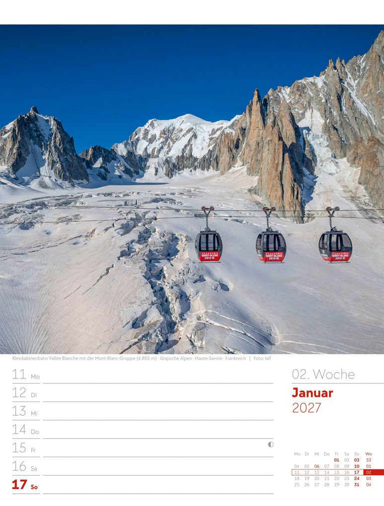 Weitere Ansicht: Faszination Alpenwelt Wochenplaner Kalender 2027 | Ackermann Kunstverlag GmbH