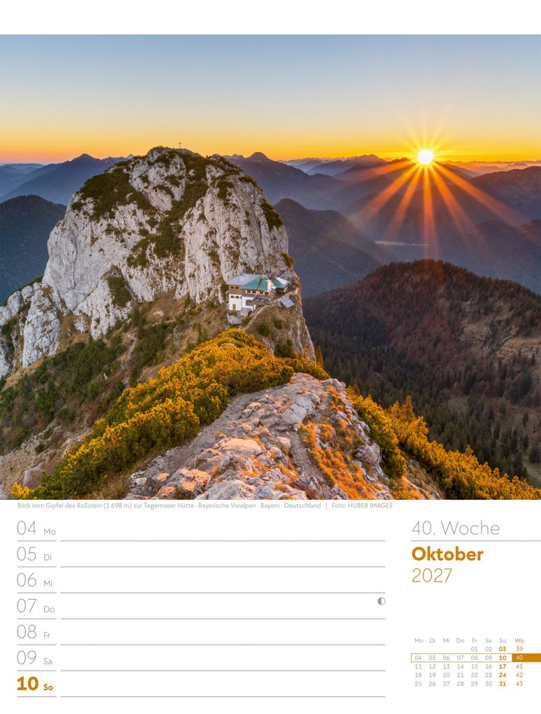 Weitere Ansicht: Faszination Alpenwelt Wochenplaner Kalender 2027 | Ackermann Kunstverlag GmbH