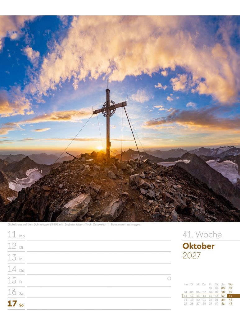 Weitere Ansicht: Faszination Alpenwelt Wochenplaner Kalender 2027 | Ackermann Kunstverlag GmbH