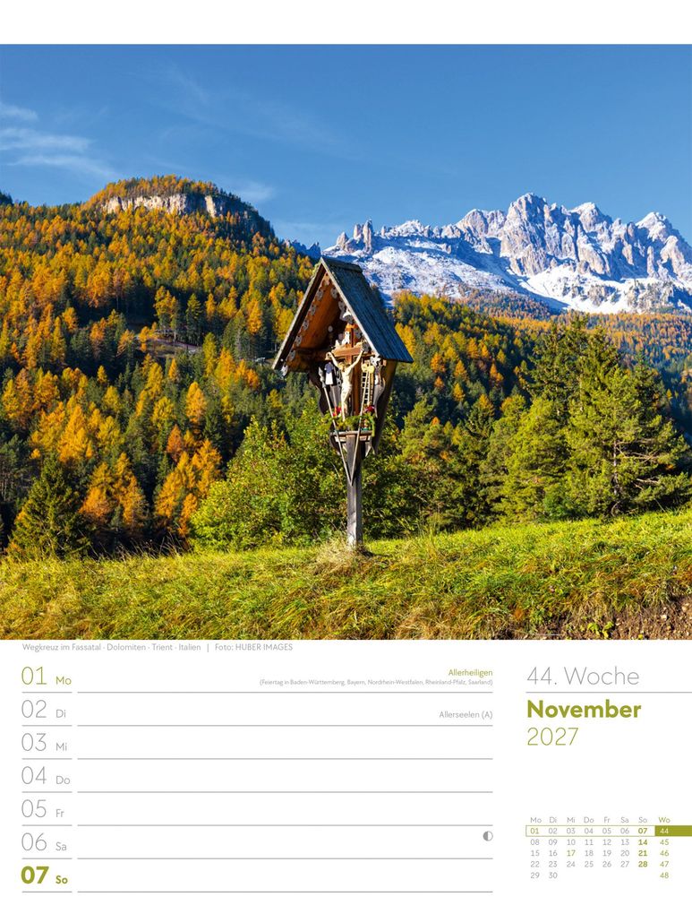 Weitere Ansicht: Faszination Alpenwelt Wochenplaner Kalender 2027 | Ackermann Kunstverlag GmbH