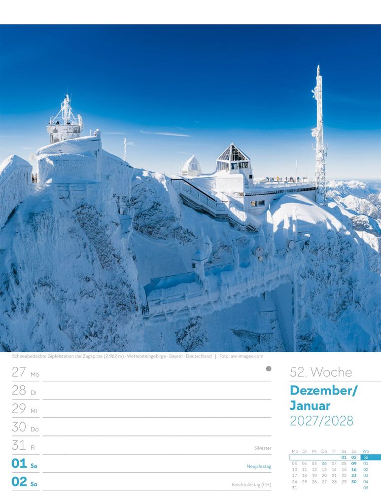 Weitere Ansicht: Faszination Alpenwelt Wochenplaner Kalender 2027 | Ackermann Kunstverlag GmbH