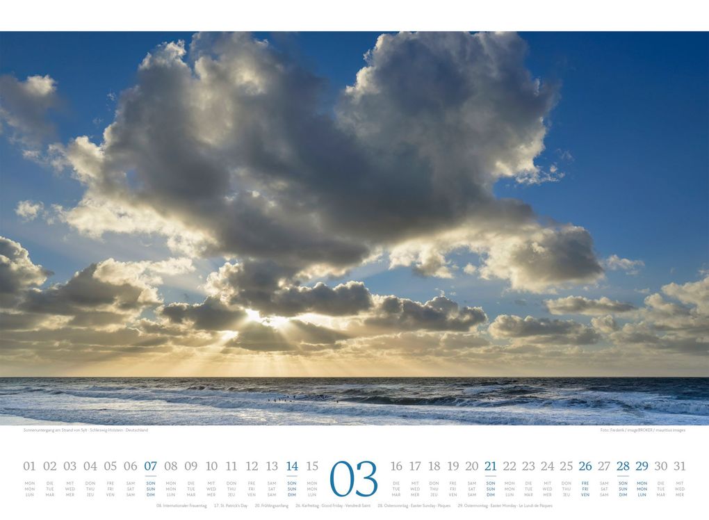 Weitere Ansicht: Tage am Meer Kalender 2027 | Ackermann Kunstverlag GmbH