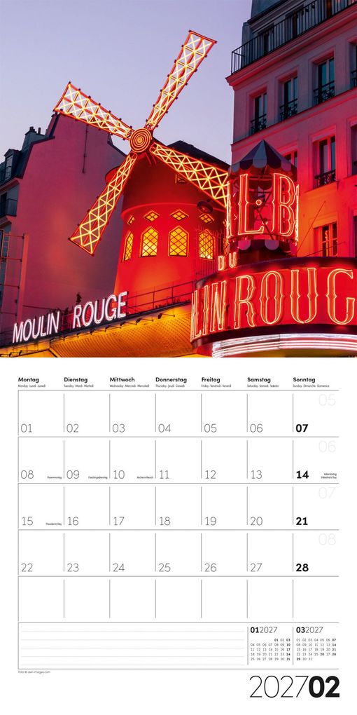 Weitere Ansicht: Die Farbe Rot Kalender 2027 - 30x30 - Art12 | Ackermann Kunstverlag GmbH