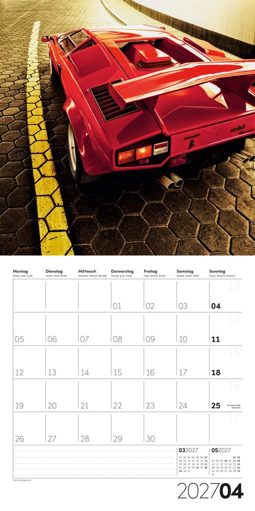 Weitere Ansicht: Die Farbe Rot Kalender 2027 - 30x30 - Art12 | Ackermann Kunstverlag GmbH