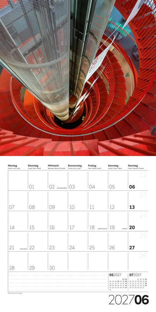 Weitere Ansicht: Die Farbe Rot Kalender 2027 - 30x30 - Art12 | Ackermann Kunstverlag GmbH