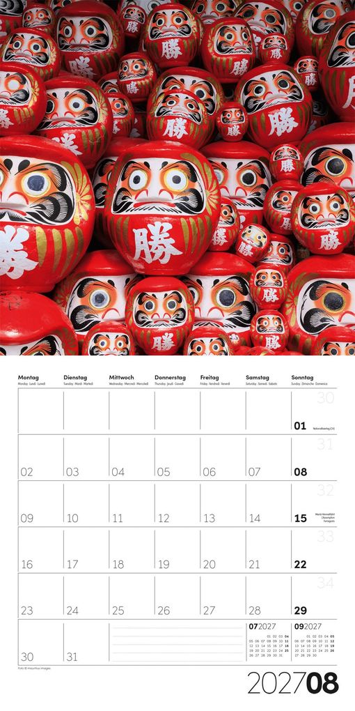 Weitere Ansicht: Die Farbe Rot Kalender 2027 - 30x30 - Art12 | Ackermann Kunstverlag GmbH