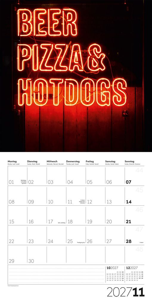 Weitere Ansicht: Die Farbe Rot Kalender 2027 - 30x30 - Art12 | Ackermann Kunstverlag GmbH