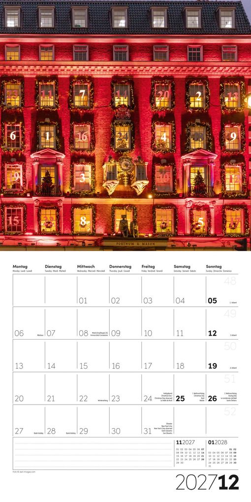 Weitere Ansicht: Die Farbe Rot Kalender 2027 - 30x30 - Art12 | Ackermann Kunstverlag GmbH