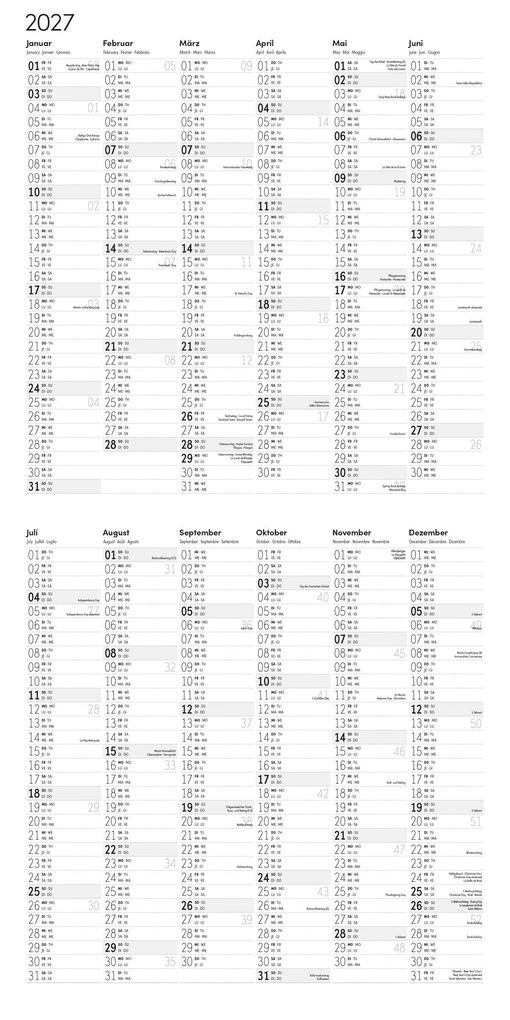 Weitere Ansicht: Die Farbe Rot Kalender 2027 - 30x30 - Art12 | Ackermann Kunstverlag GmbH