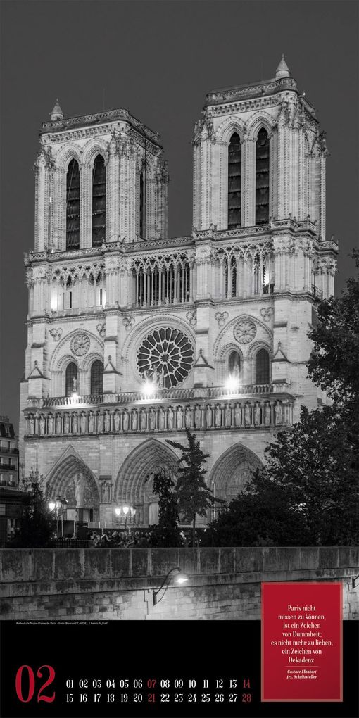 Weitere Ansicht: Paris, je t'aime Literatur-Kalender 2027 | Ackermann Kunstverlag GmbH