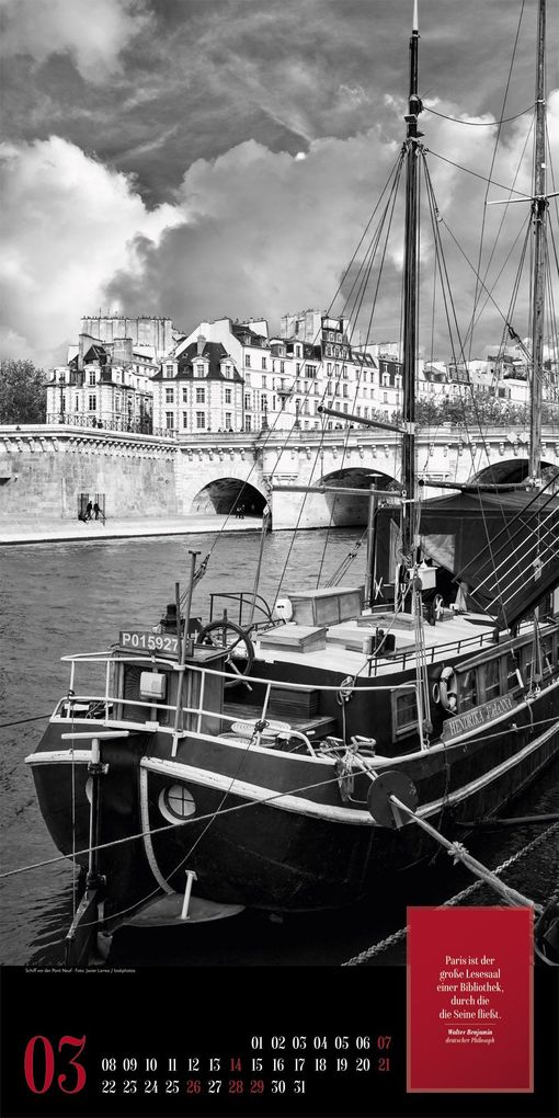 Weitere Ansicht: Paris, je t'aime Literatur-Kalender 2027 | Ackermann Kunstverlag GmbH
