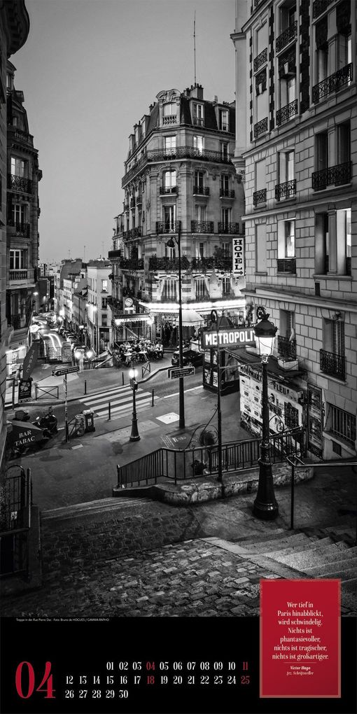 Weitere Ansicht: Paris, je t'aime Literatur-Kalender 2027 | Ackermann Kunstverlag GmbH