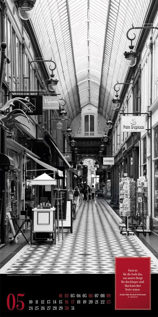 Weitere Ansicht: Paris, je t'aime Literatur-Kalender 2027 | Ackermann Kunstverlag GmbH