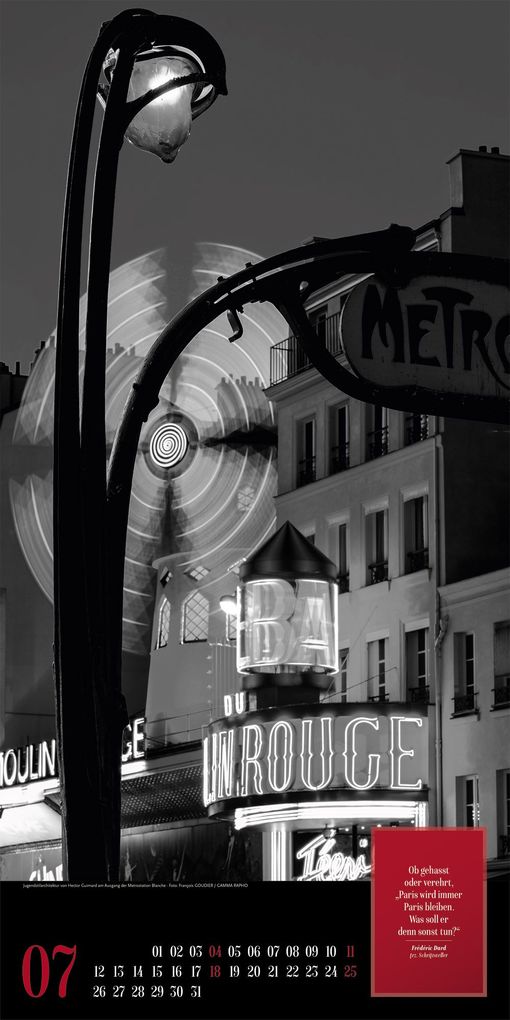 Weitere Ansicht: Paris, je t'aime Literatur-Kalender 2027 | Ackermann Kunstverlag GmbH