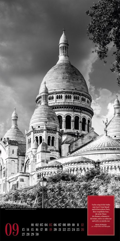 Weitere Ansicht: Paris, je t'aime Literatur-Kalender 2027 | Ackermann Kunstverlag GmbH