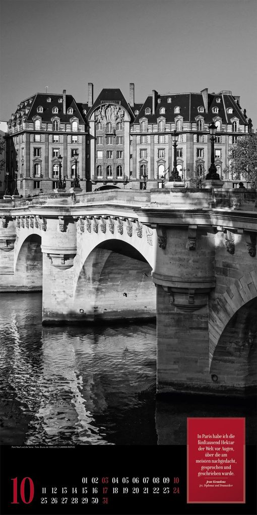 Weitere Ansicht: Paris, je t'aime Literatur-Kalender 2027 | Ackermann Kunstverlag GmbH