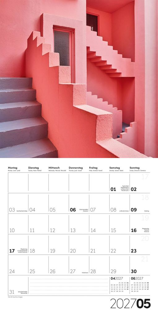 Weitere Ansicht: Die Farbe Pink Kalender 2027 - 30x30 - Art12 | Ackermann Kunstverlag GmbH