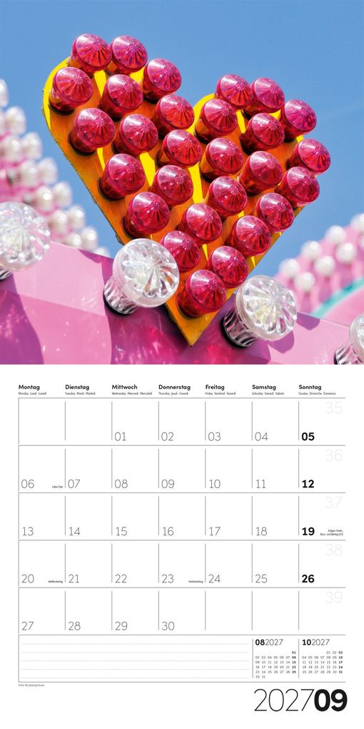 Weitere Ansicht: Die Farbe Pink Kalender 2027 - 30x30 - Art12 | Ackermann Kunstverlag GmbH