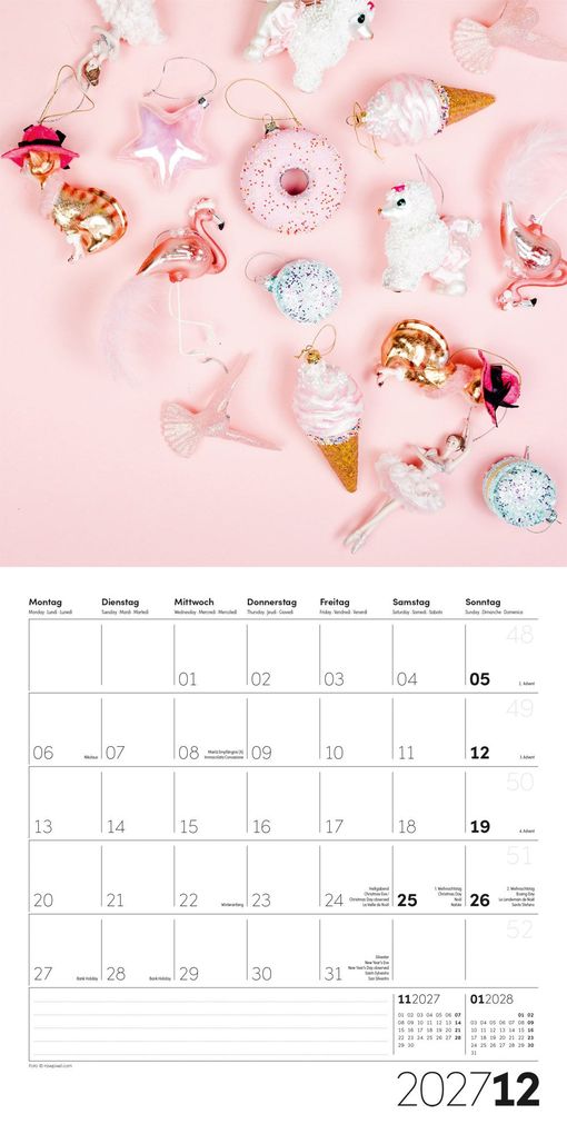 Weitere Ansicht: Die Farbe Pink Kalender 2027 - 30x30 - Art12 | Ackermann Kunstverlag GmbH