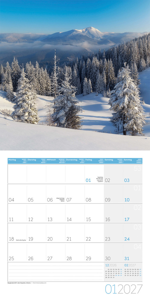 Weitere Ansicht: Zauber des Waldes Kalender 2027 - 30x30 - Art12 | Ackermann Kunstverlag GmbH