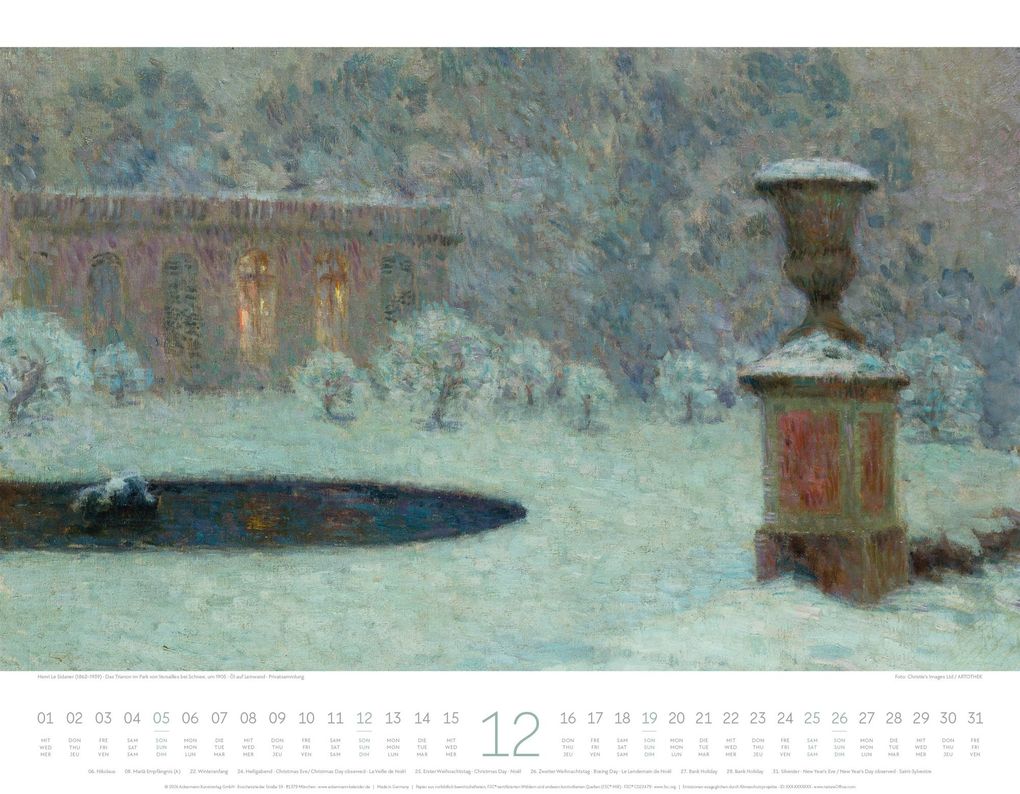 Weitere Ansicht: Kunstwerk Garten Kalender 2027 | Ackermann Kunstverlag GmbH