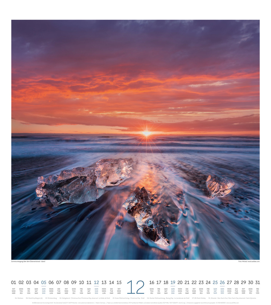 Weitere Ansicht: Lichtblicke Kalender 2027 | Ackermann Kunstverlag GmbH