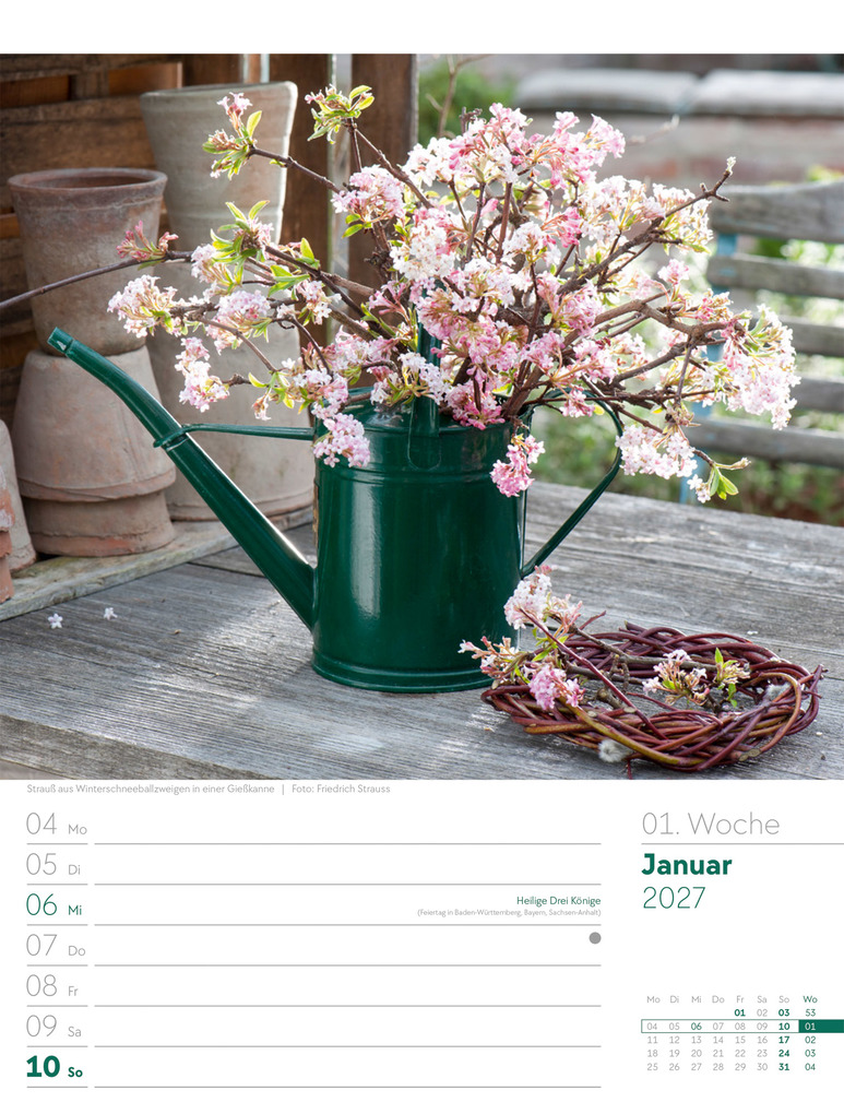 Weitere Ansicht: Gartenglück Wochenplaner Kalender 2027 | Ackermann Kunstverlag GmbH