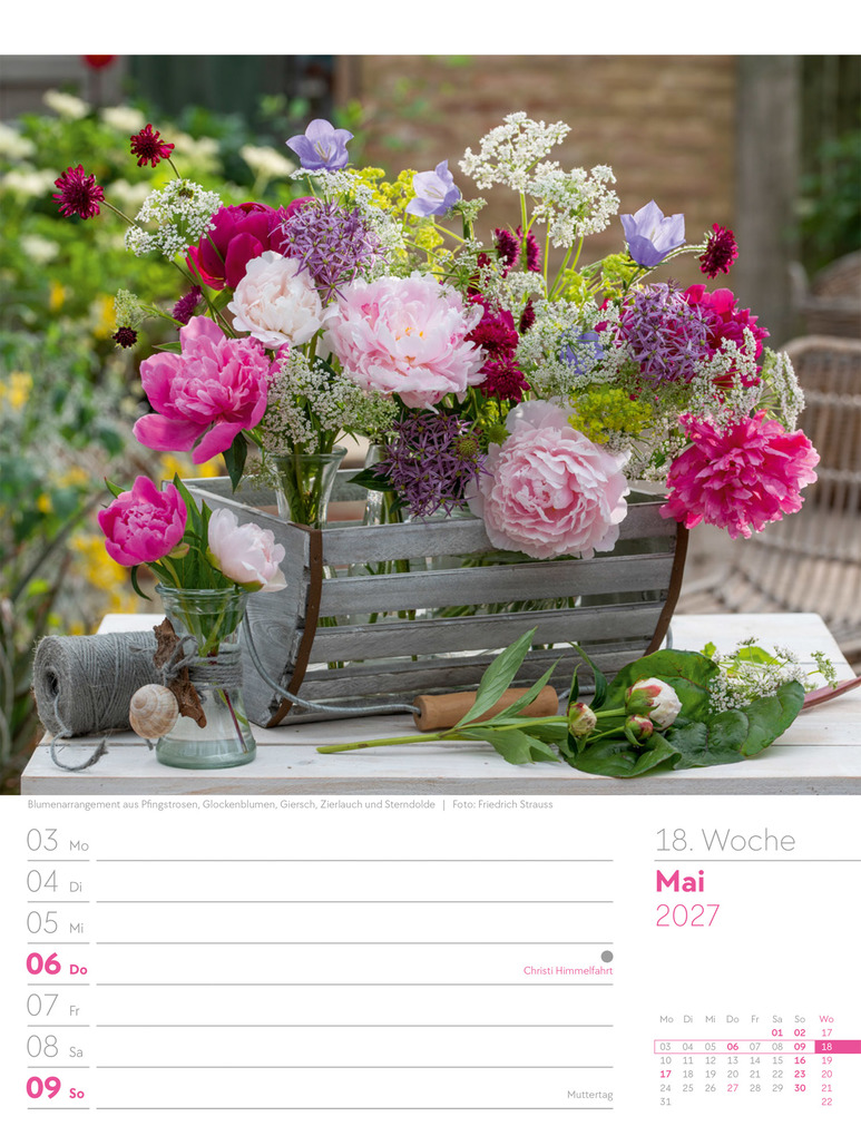 Weitere Ansicht: Gartenglück Wochenplaner Kalender 2027 | Ackermann Kunstverlag GmbH