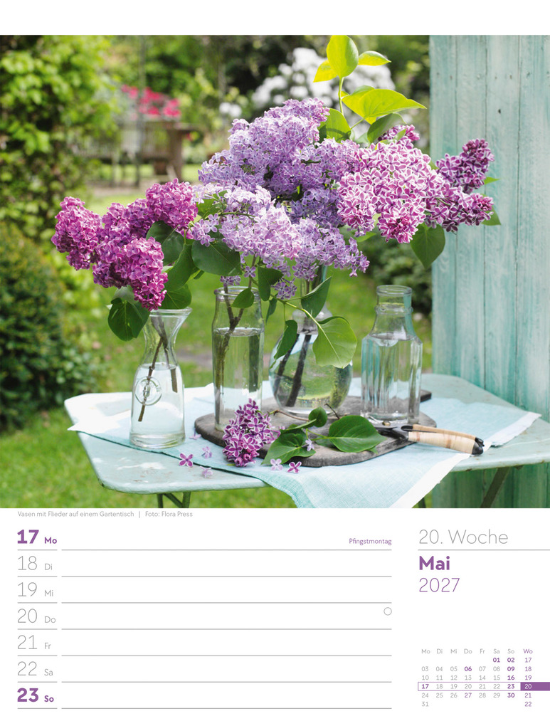 Weitere Ansicht: Gartenglück Wochenplaner Kalender 2027 | Ackermann Kunstverlag GmbH