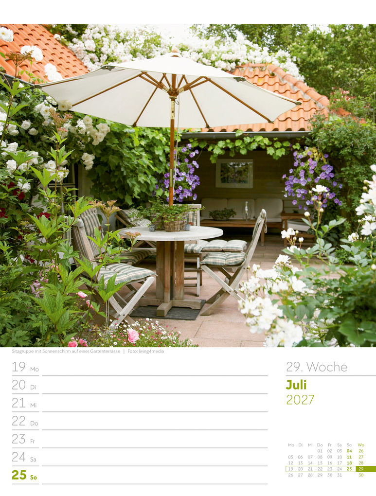 Weitere Ansicht: Gartenglück Wochenplaner Kalender 2027 | Ackermann Kunstverlag GmbH