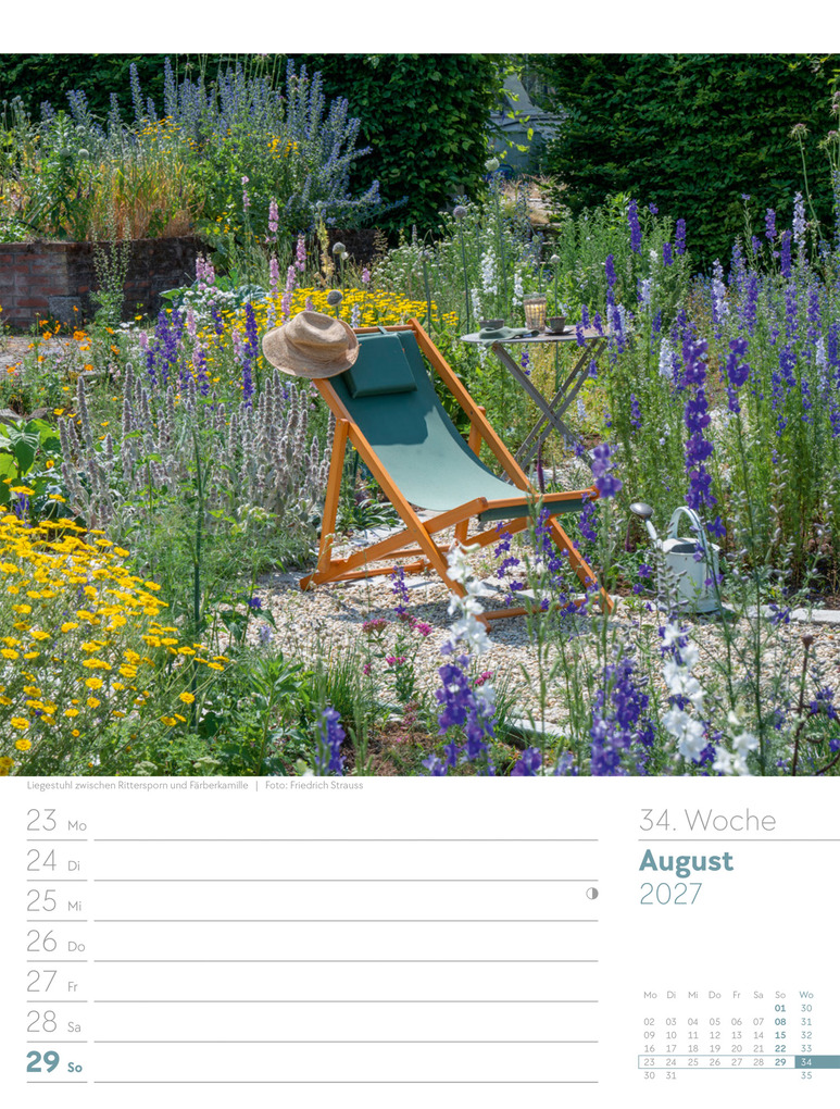 Weitere Ansicht: Gartenglück Wochenplaner Kalender 2027 | Ackermann Kunstverlag GmbH