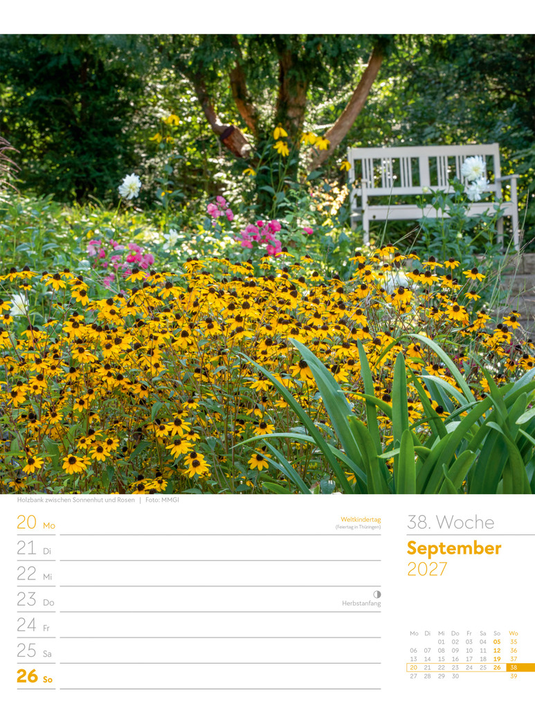 Weitere Ansicht: Gartenglück Wochenplaner Kalender 2027 | Ackermann Kunstverlag GmbH