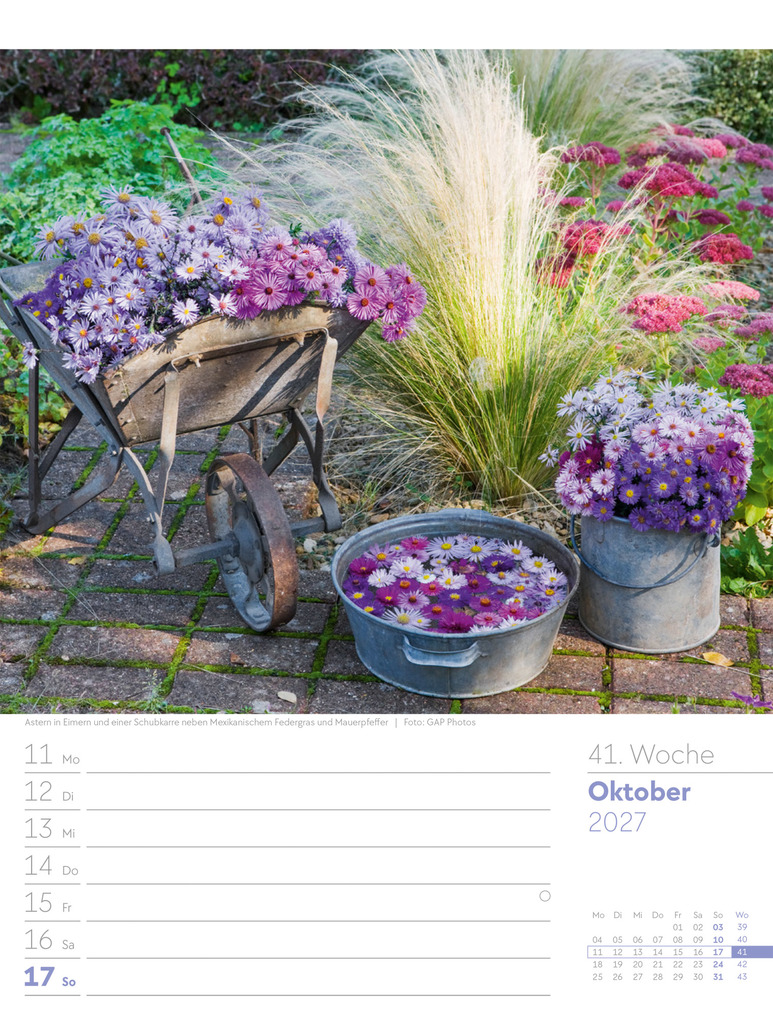 Weitere Ansicht: Gartenglück Wochenplaner Kalender 2027 | Ackermann Kunstverlag GmbH