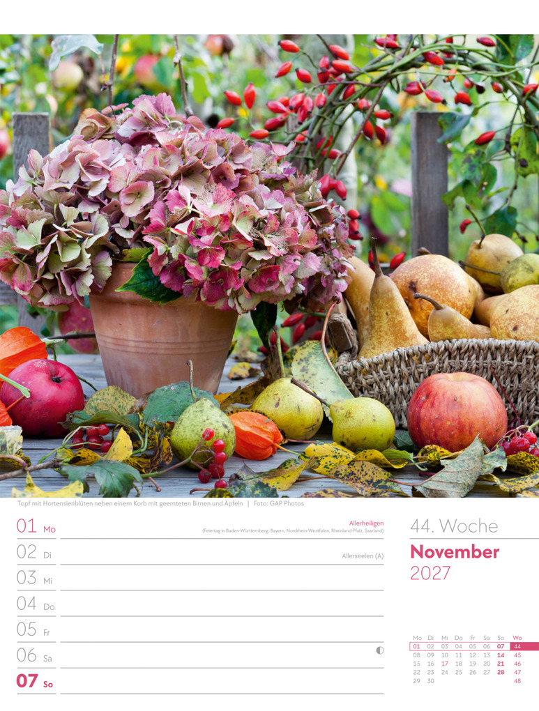 Weitere Ansicht: Gartenglück Wochenplaner Kalender 2027 | Ackermann Kunstverlag GmbH