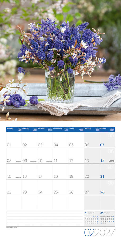 Weitere Ansicht: Blumenzauber Kalender 2027 - 30x30 - Art12 | Ackermann Kunstverlag GmbH