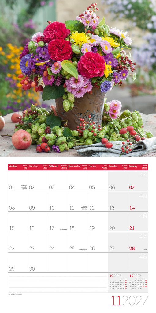 Weitere Ansicht: Blumenzauber Kalender 2027 - 30x30 - Art12 | Ackermann Kunstverlag GmbH