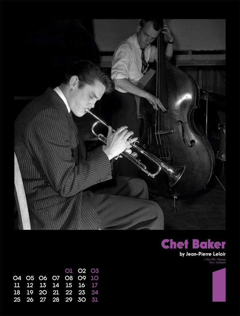 Weitere Ansicht: Jazz Kalender 2027 | Jean-Pierre Leloir, Ackermann Kunstverlag GmbH