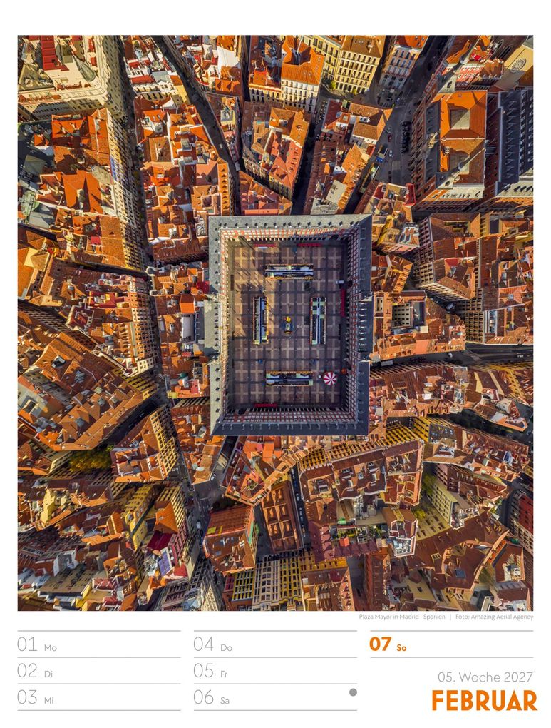 Weitere Ansicht: Welt von Oben Wochenplaner Luftbild-Kalender 2027 | Ackermann Kunstverlag GmbH