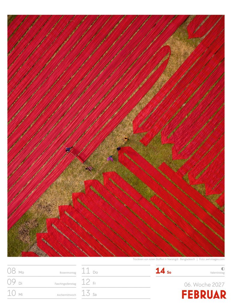 Weitere Ansicht: Welt von Oben Wochenplaner Luftbild-Kalender 2027 | Ackermann Kunstverlag GmbH