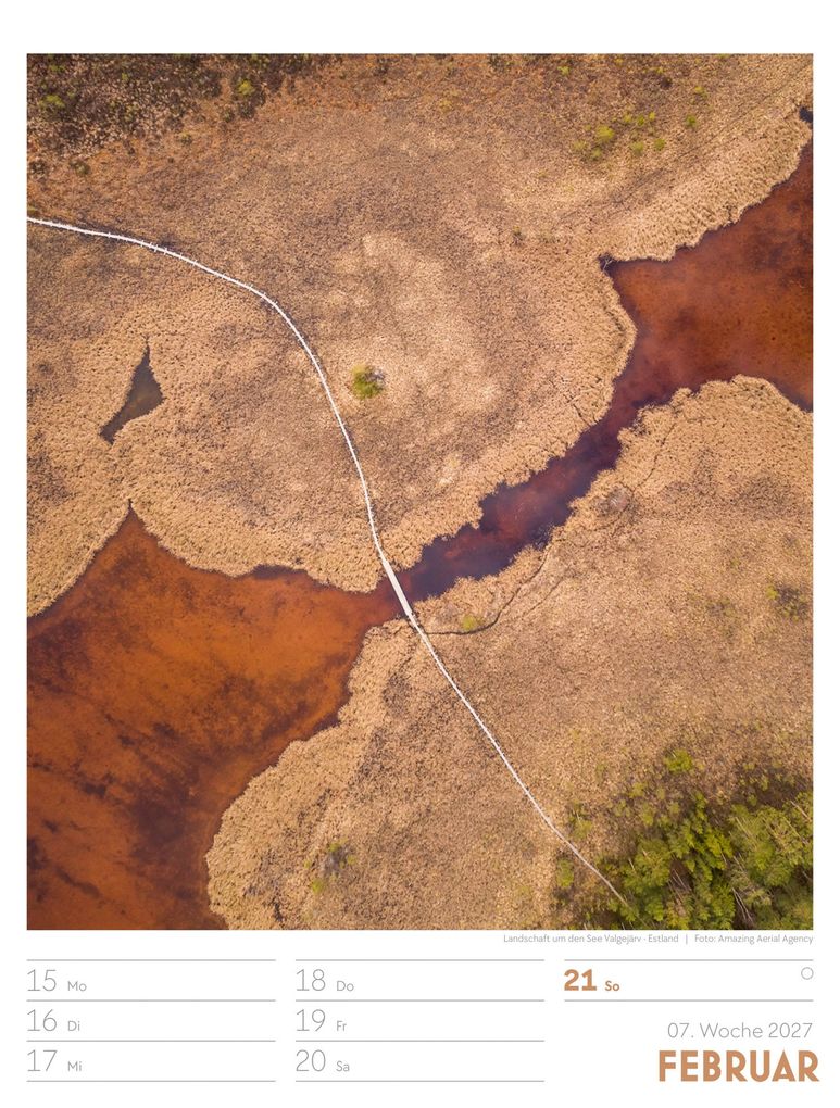 Weitere Ansicht: Welt von Oben Wochenplaner Luftbild-Kalender 2027 | Ackermann Kunstverlag GmbH