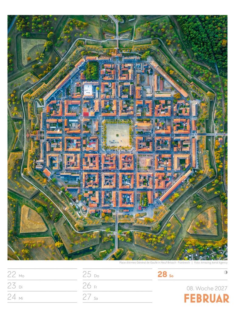 Weitere Ansicht: Welt von Oben Wochenplaner Luftbild-Kalender 2027 | Ackermann Kunstverlag GmbH
