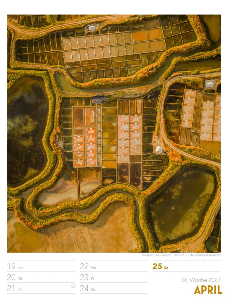 Weitere Ansicht: Welt von Oben Wochenplaner Luftbild-Kalender 2027 | Ackermann Kunstverlag GmbH