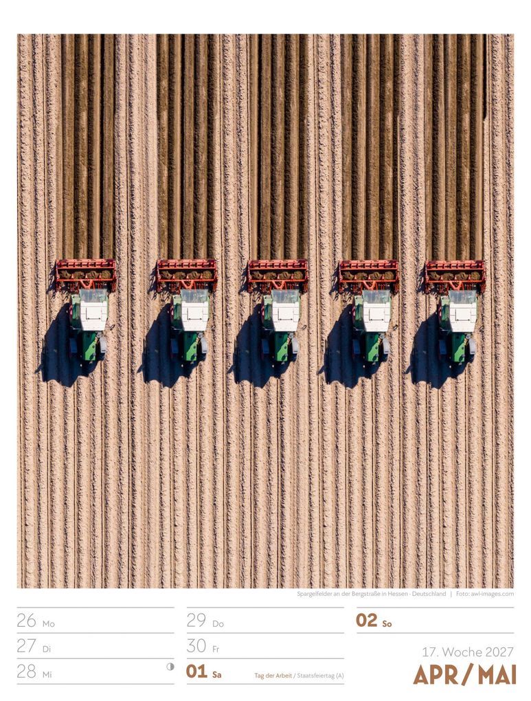 Weitere Ansicht: Welt von Oben Wochenplaner Luftbild-Kalender 2027 | Ackermann Kunstverlag GmbH