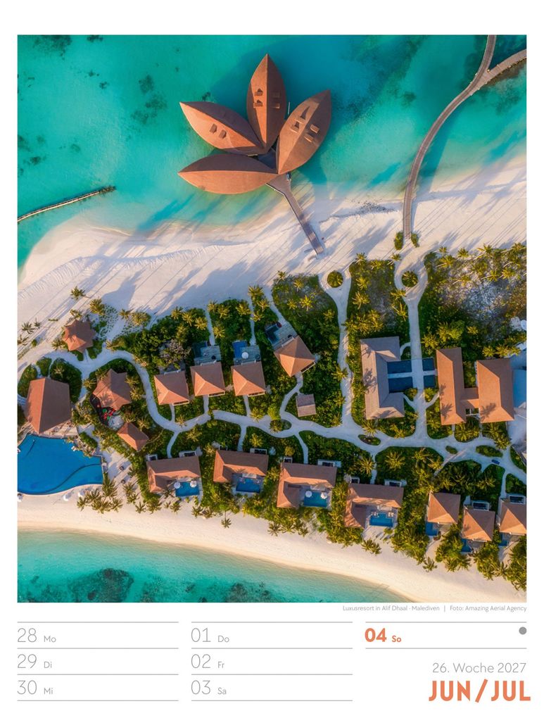 Weitere Ansicht: Welt von Oben Wochenplaner Luftbild-Kalender 2027 | Ackermann Kunstverlag GmbH