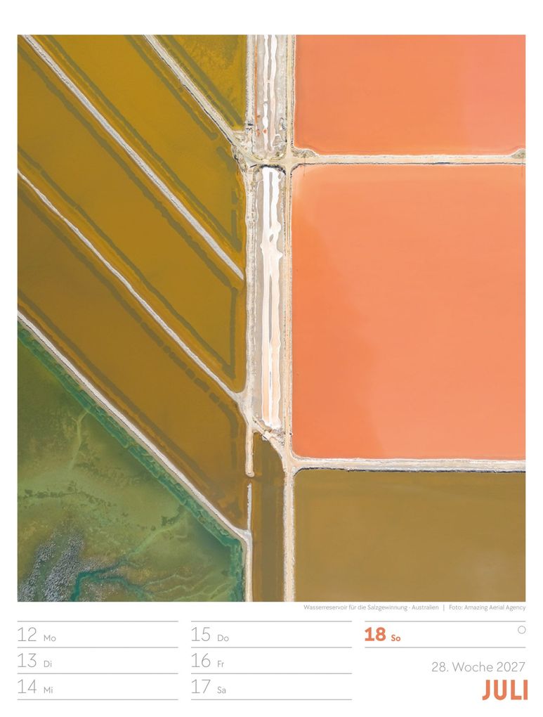 Weitere Ansicht: Welt von Oben Wochenplaner Luftbild-Kalender 2027 | Ackermann Kunstverlag GmbH
